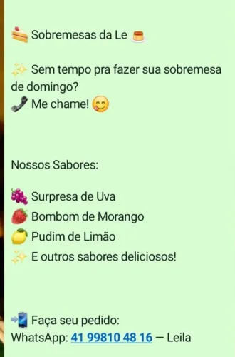 Sobremesas da Le