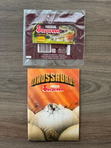 Album dinossauros chocolate nestle chocolate surpresa vazio