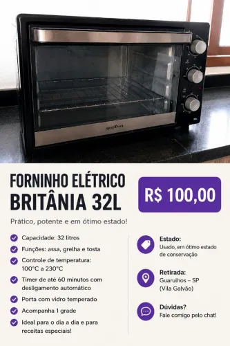 Forninho elétrico Britânia 