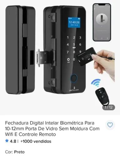 Fechadura digital biométrica nova