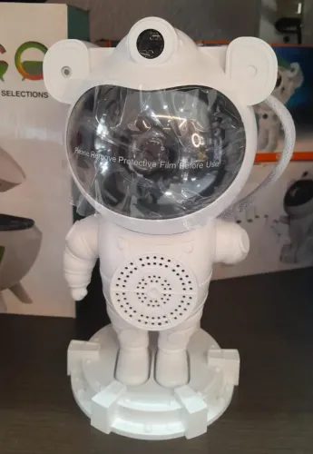 LUMINARIA PROJETOR ASTRONAUTA COM CAIXA DE SOM