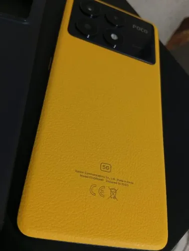 Troco poco x6 pro 5g design em couro amarelo lindo,por vídeo game