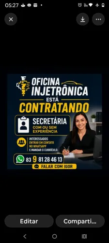 Estamos contratando secretária com ou sem experiência