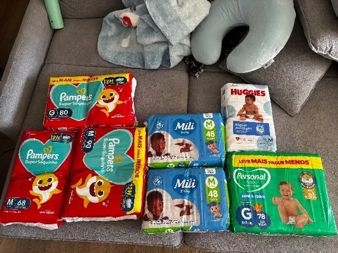 Fraldas Pampers, Huggies, Mili e Personal baby