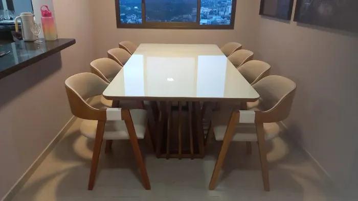 MESA ELENA MADEIRA MACIÇA 