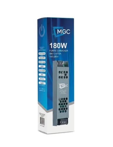 Fonte chaveada slim 12v 15a 180w