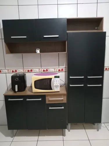 Kit Armário Air Fryr Microondas