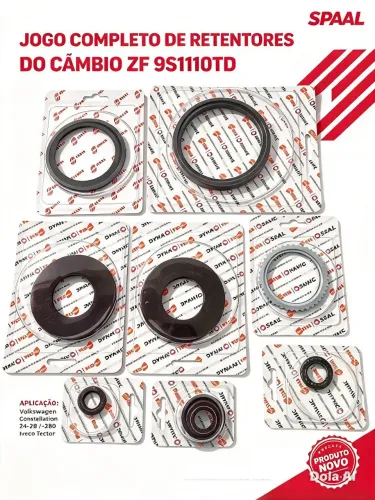 Jogo completo de retentores câmbio ZF 9S1110TD 