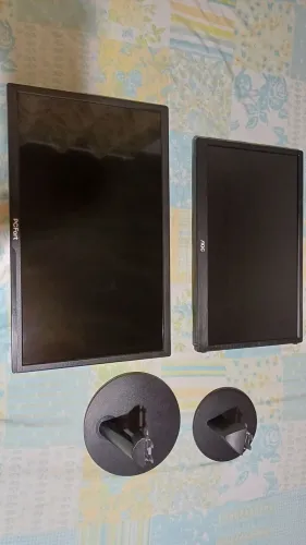 2 monitores novos config na descrição
