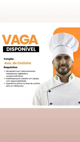 1 Vaga Auxiliar de Cozinha