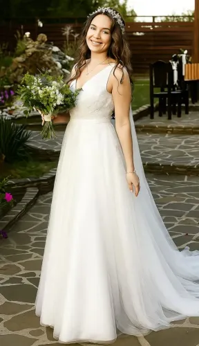 Vestido longo Noiva Branco leve Casamento