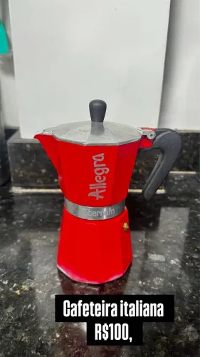 Cafeteira Italiana Allegra Vermelha