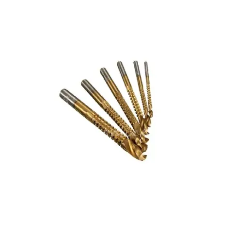 Broca Rasgo Lateral Revestida Titânio - Jogo com 6 Pcs