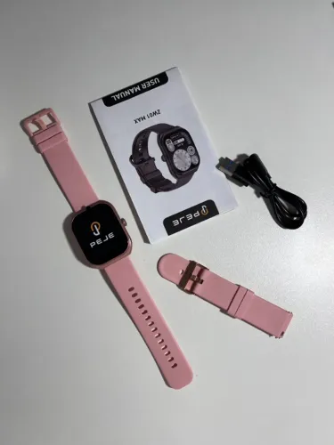NOVO - Smartwatch rosa PEJE a prova d?água