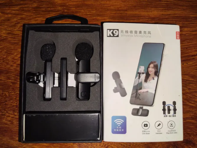 Microfone de Lapela Sem Fio K9 USB-C - Seminovo