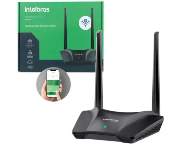 Roteador Wi-Fi 4 Intelbras W4-300S Preto 110v/220v