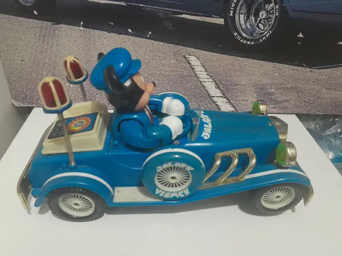 Antigo carrinho bate volta motorista Mickey, da Jalopy, não testado alt.17cm