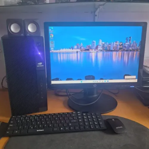 Computador PC Jogos Escritório i7 16GB RAM SSD M.2 128GB HD 1TB Monitor 19 Teclado Mouse