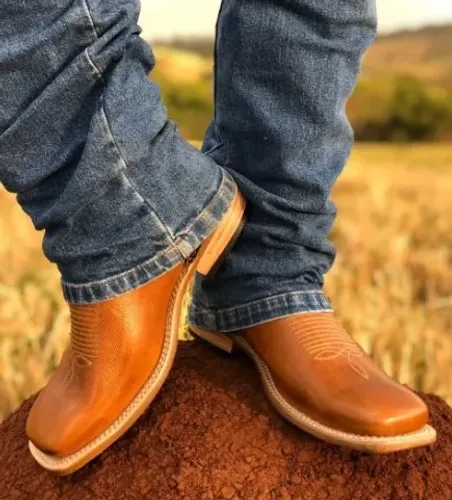 Bota Couro Masculina 41 Alta qualidade