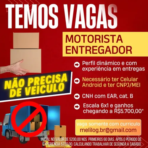 Entregador Mercado Livre