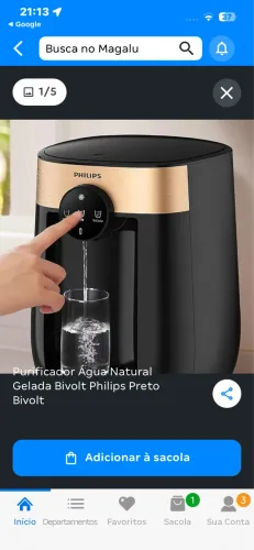 Purificador de água Philips