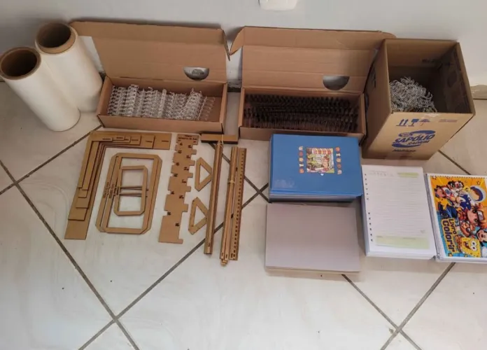 Kit materiais para encadernação e laminação