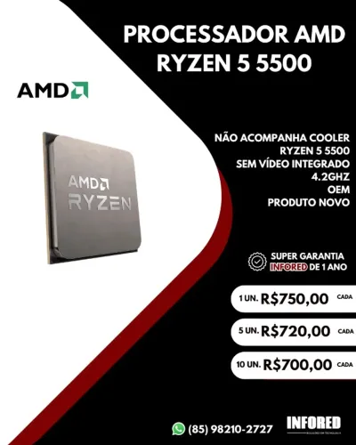 Processador AMD Ryzen 5 5500
