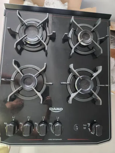 Fogão 4 bocas Dako mesa de vidro temperado 220 volts.