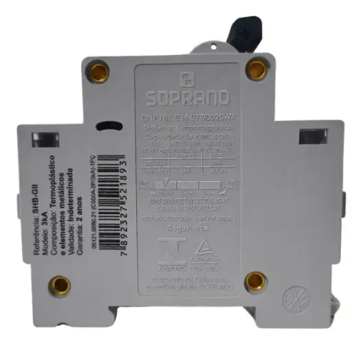 DISJUNTOR DIM BIPOLAR 50A SOPRANO