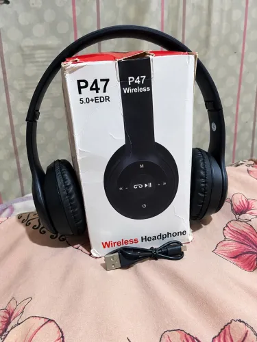 VENDO FONE DE OUVIDO BLUETOOTH P47 PRETO 