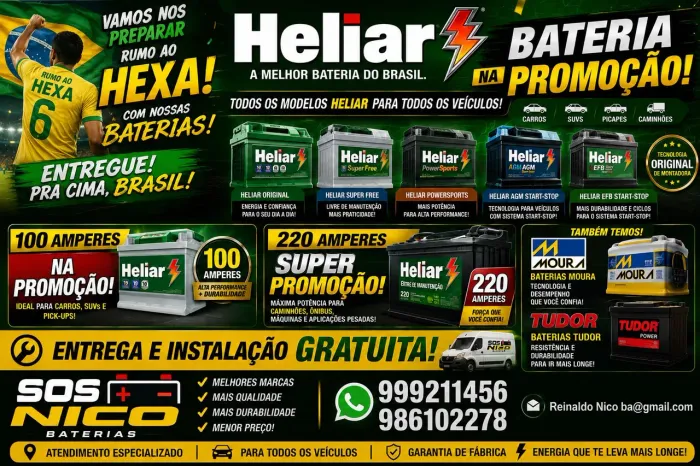 Bateria automotiva todas as marcas