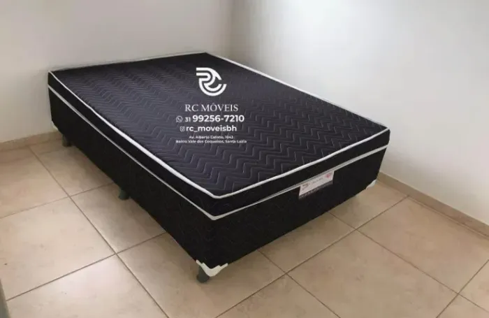 Cama box de casal com Molas Ensacadas OrthoBox 1.38x1.88 Completa
