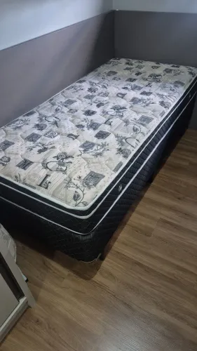 Cama solteiro colchão Ecoflex
