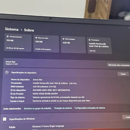 Notebook Dell (usado)