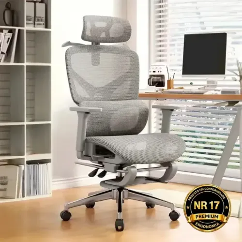Cadeira De Escritório Ergonômica Giratoria Nr17 - Nova