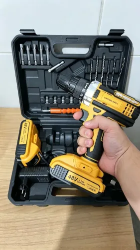 Maleta Parafusadeira Bateria 48V Kit Completo