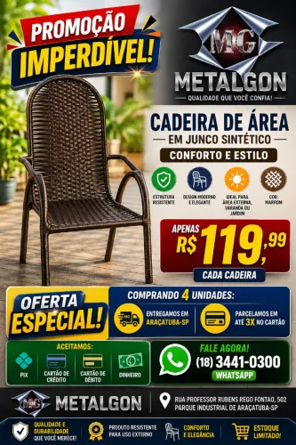 cadeira junco sintético