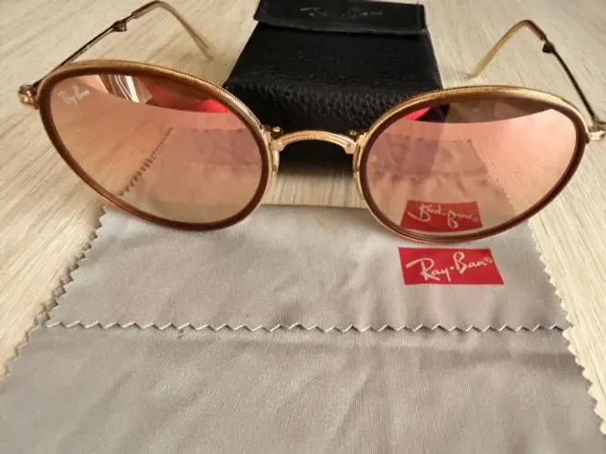 Óculos de Sol Ray-Ban Round Folding RB3517 Original - Dobrável e Compacto