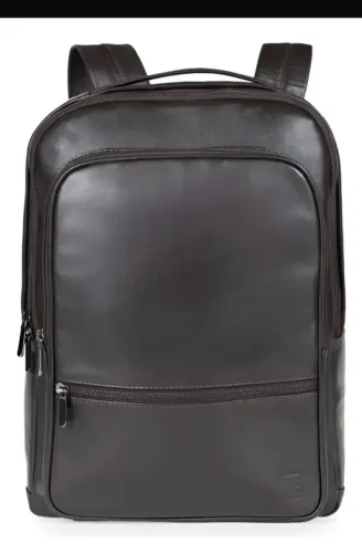 Mochila Masculina Executiva De Couro Para Notebook Joá Café Marrom