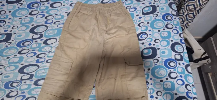 Calça Cargo Bege Com Marcas de Uso Tamanho M
