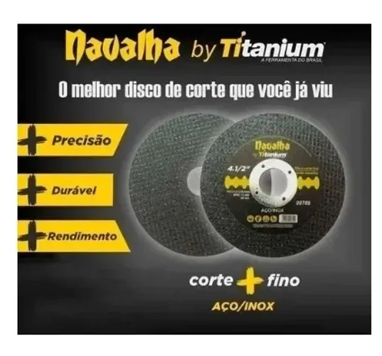 Disco De Corte Extra Fino Inox Navalha 4.1/2 - 35 Undades