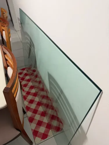 Tampo de Vidro para Mesa 1,60m x 1,00m (10mm) - Impecável