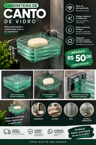 Saboneteira de vidro