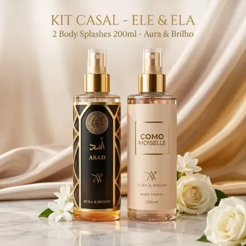 Kit Casal Ele e Ela Body Splash Asad e Como Moiselle 200ml