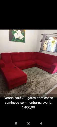 Vendo sofá 7 lugares com cheze seminovo sem nenhuma avaria 