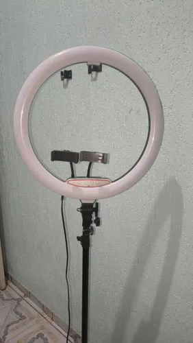 Ring Light Profissional Lehmox LEY-1940 (45cm / 18") - Bivolt - Completo e Impecável
