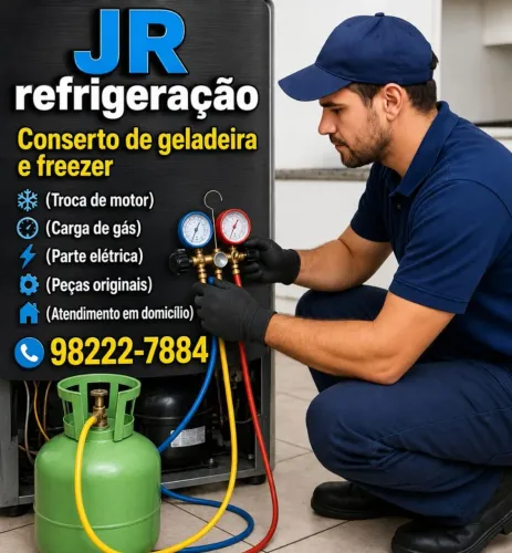 Carga de gás em geladeira e Freezer 