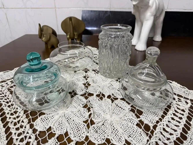 Kit de pote e Bombonieri em vidro 