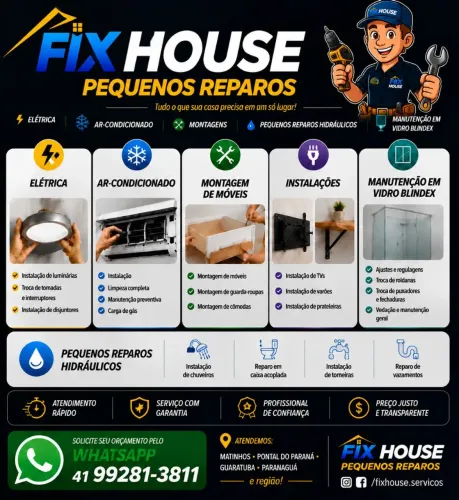Eletricista Ar condicionado Montador de móveis