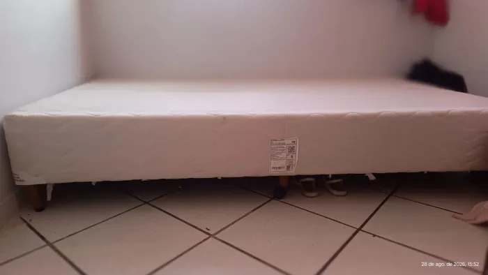 Cama box viúvo com colchão